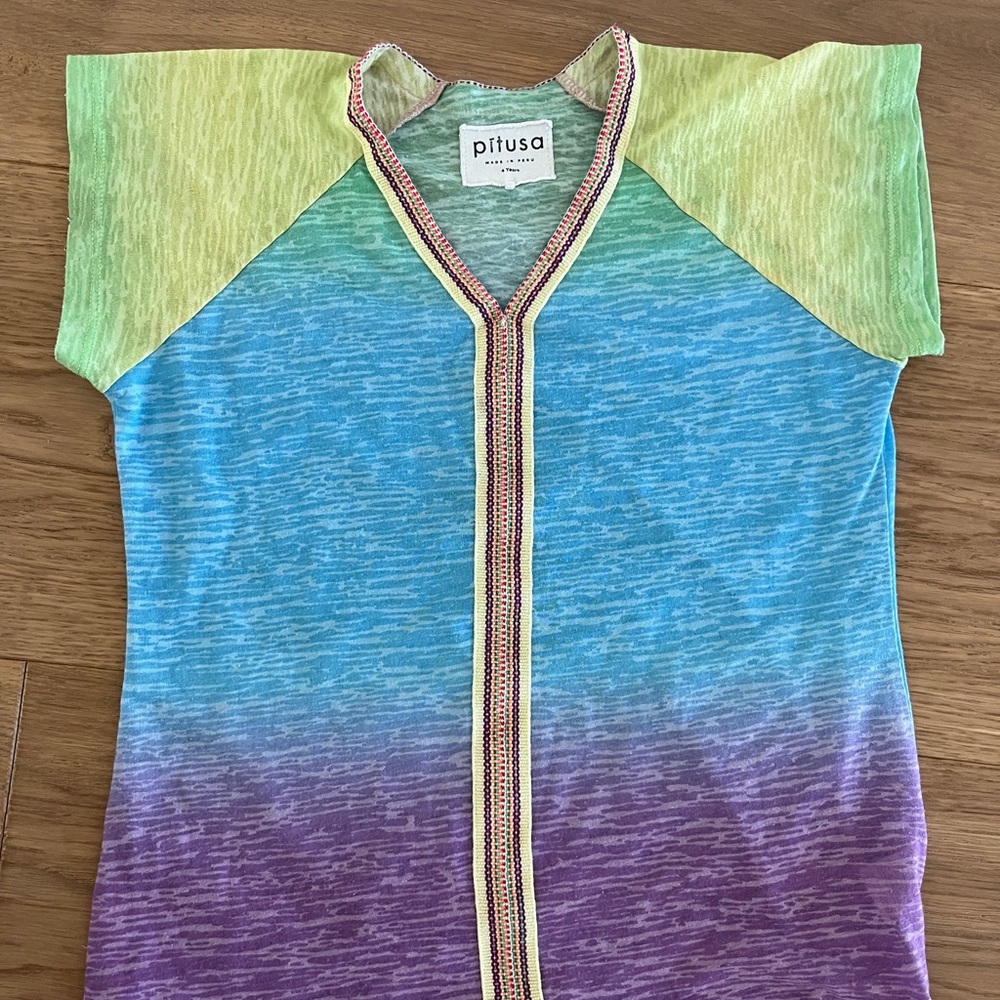 LIKE NEW Pitusa Kids Ombre Rainbow Abaya Swim Coverup